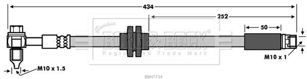 BORG & BECK Тормозной шланг BBH7734